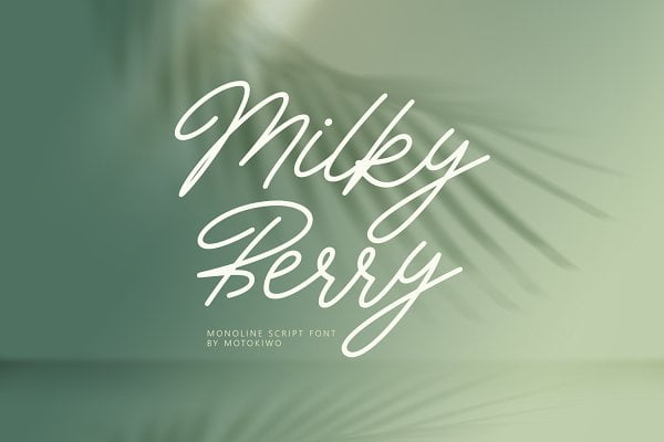 Milky Berry, Casual Script Font