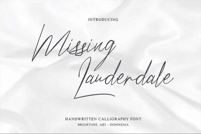 Missing Lauderdale Font