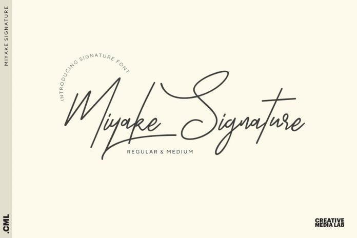 Miyake - Signature font