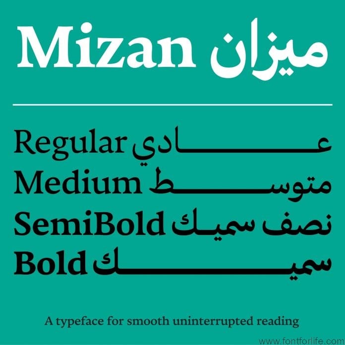 Mizan Arabic Typeface