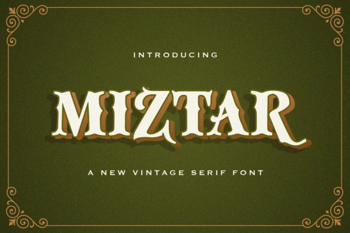 Miztar - Victorian Style Font