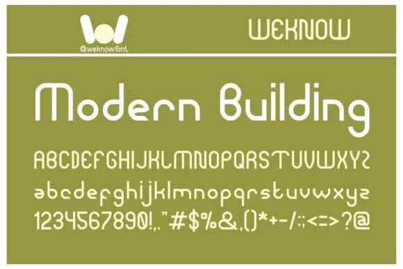 Modern Building Font