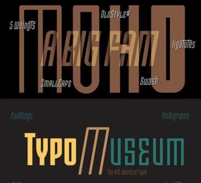 Moho condensed family Font