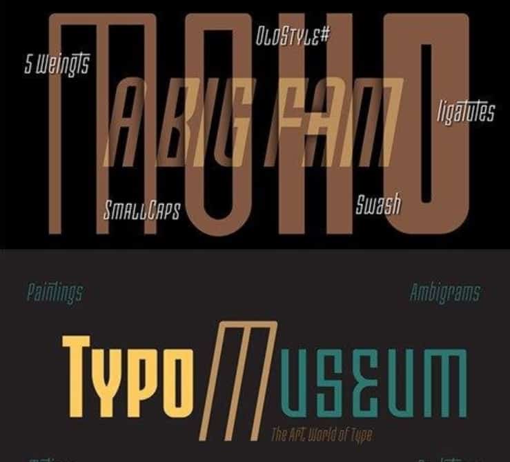 Moho condensed family Font