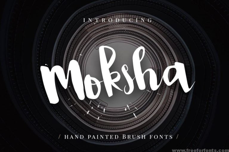 Moksha – Hand Painted Brush Font Free Download