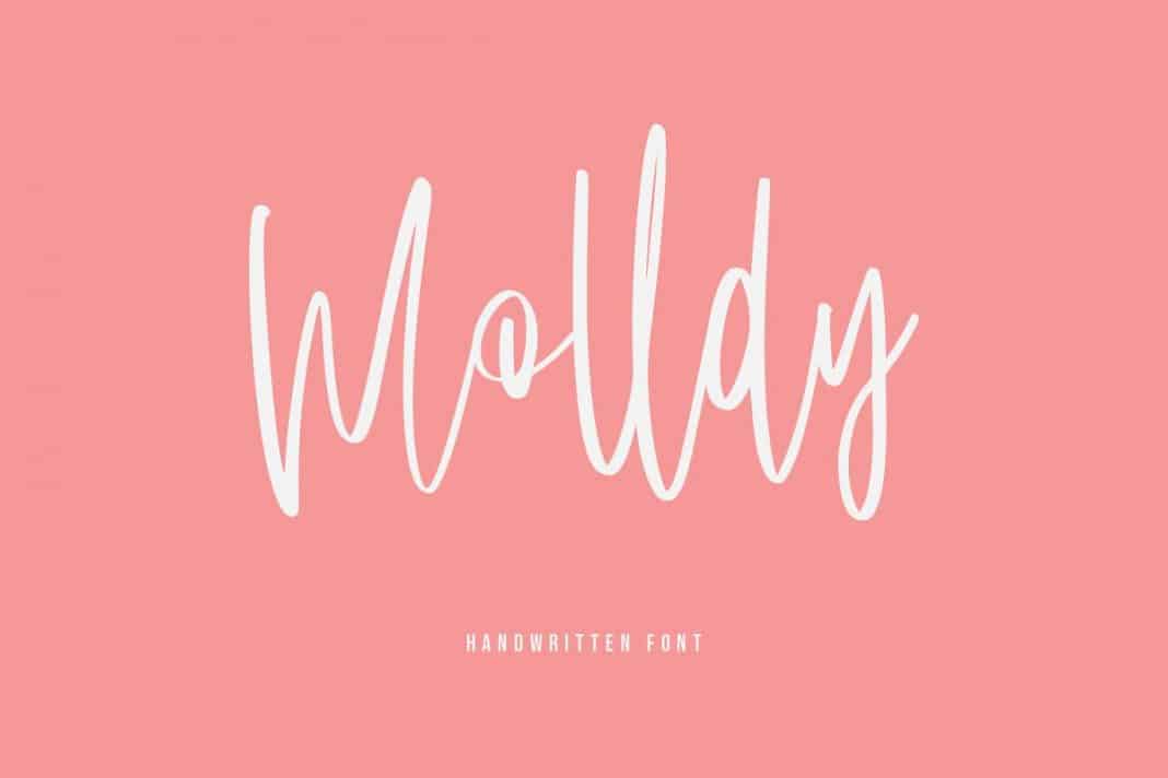 Molldy Handwritten Modern Script Font Brush Type