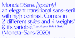 Moneta Sans Font Family