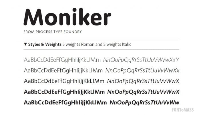 Moniker Font Family