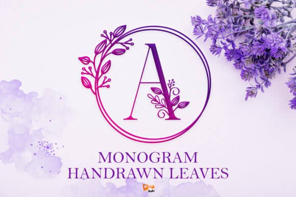 Monogram Handrawn Leaves Font