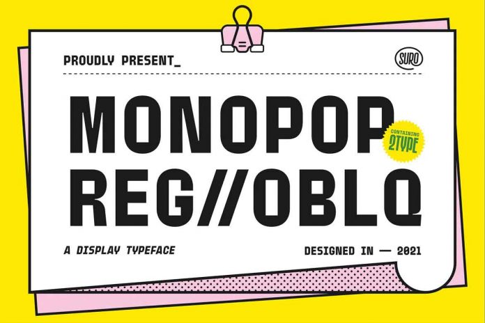 Monopop font