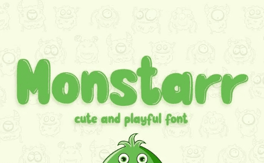 Monstarr - Cute and Playful Handmade Font