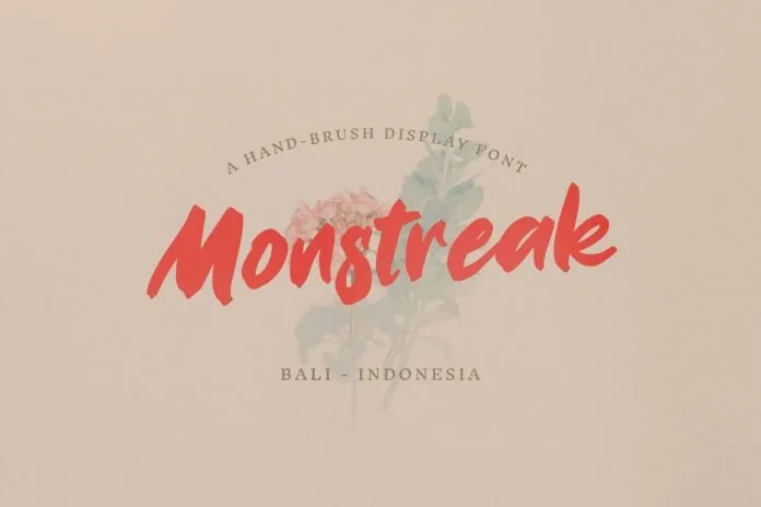 Monstreak – Display Brush Font