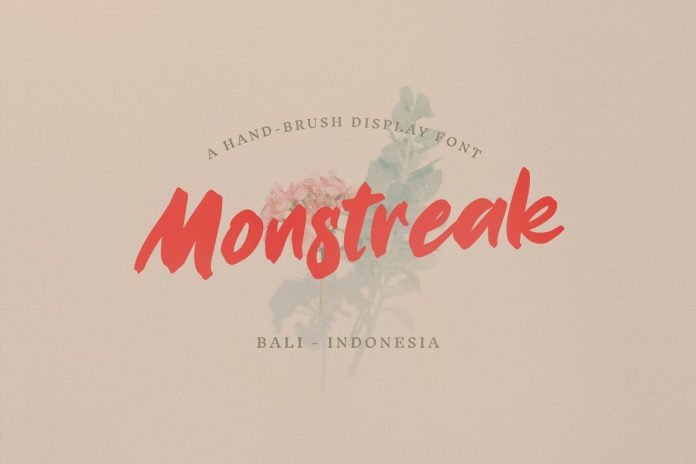 Monstreak – Display Brush Font
