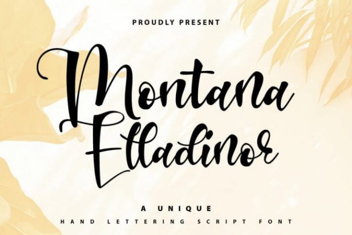 Montana Elladinor Unique Handlettering Script