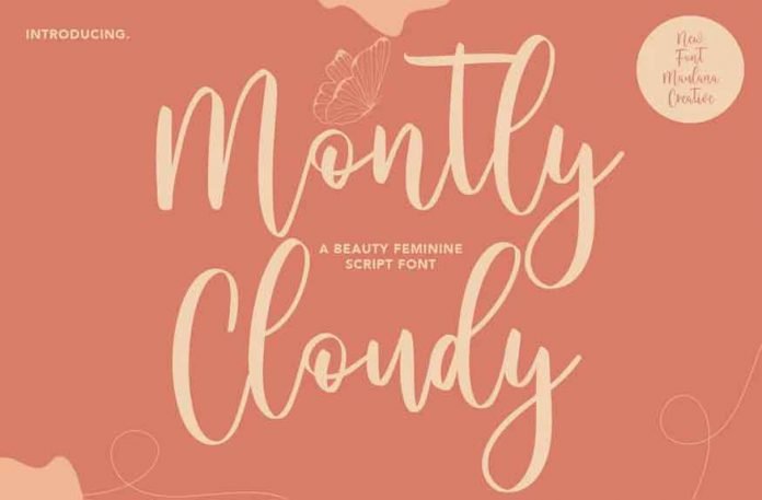 Montly Cloudy Font