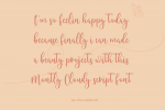 Montly Cloudy Font