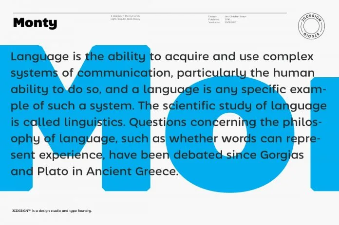 Monty font
