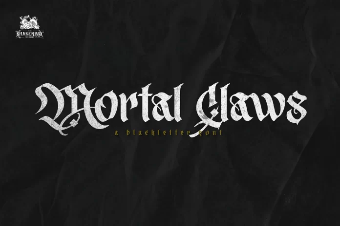 Mortal Claws - Blackletter Font