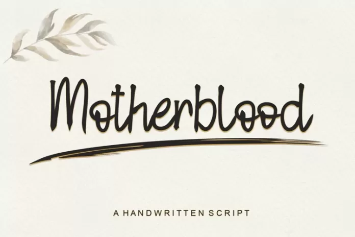 Motherblood Script - Handwritten Font