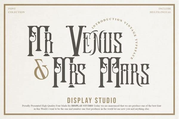Mr.Venus & Mrs.Mars Font