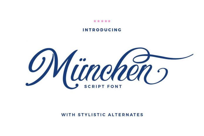München - Decorative Script Font