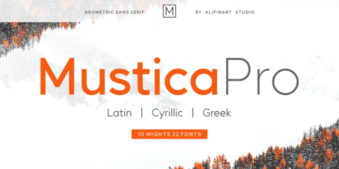 Mustica Pro Modern & Geometric Sans Serif Font
