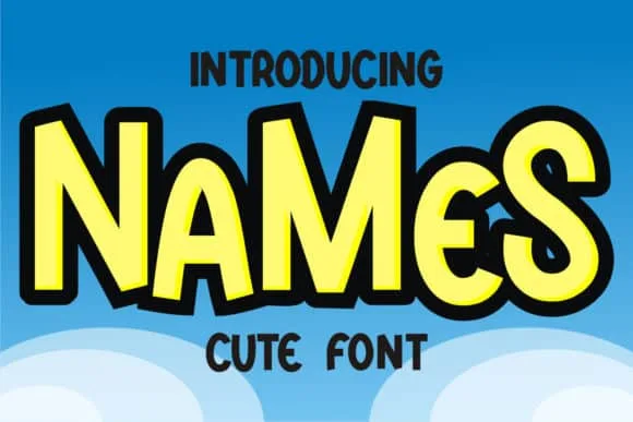 Names Display Font