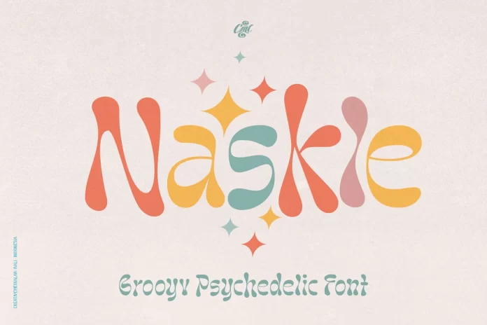 Naskle - Groovy Psychedelic Font