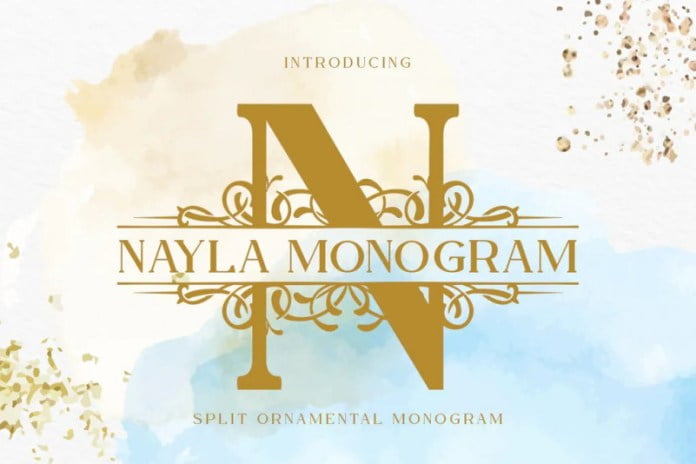 Nayla Split Monogram Font