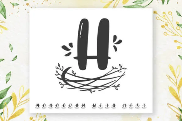 Nest Monogram Font