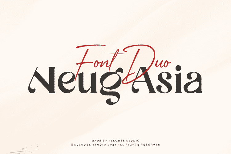 Neug Asia (c) Allouse Studio Font