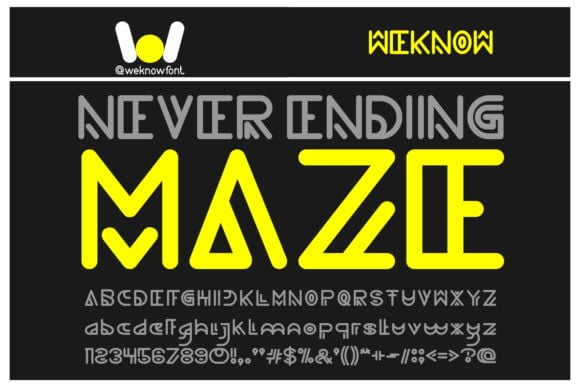 Never Ending Maze Font