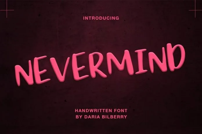Nevermind Script Font