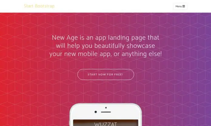New Age Bootstrap Template Free Download
