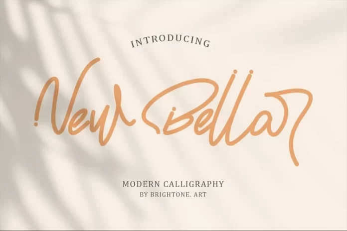 New Bellar - Monoline Handwritten Font