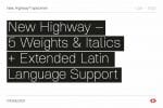 New Highway Font