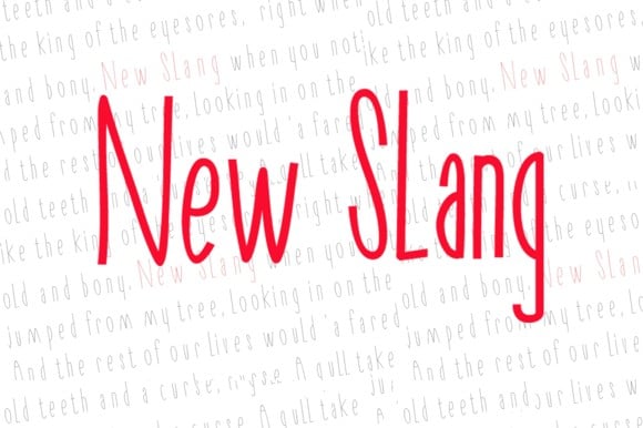 New Slang Family Font