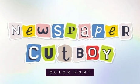 Newspaper cutboy font