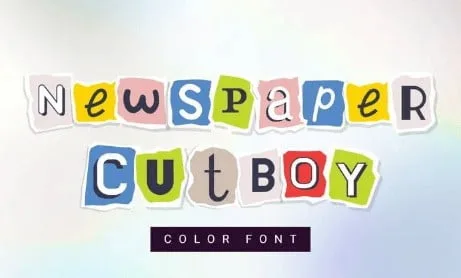 Newspaper cutboy font