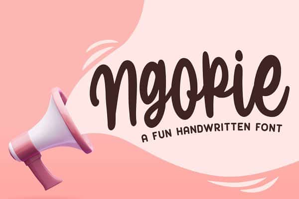 Ngopie - Fun Script Font