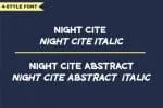 Night Cite Font