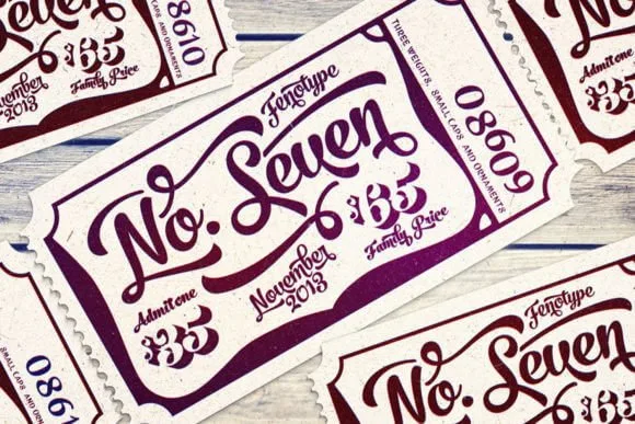 No. Seven Font