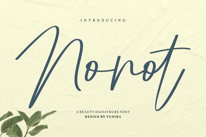 Nonot A Beauty Signature Font