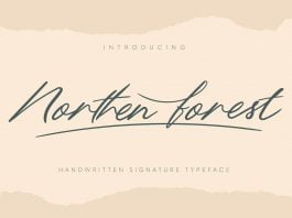 Northern Forest Handwritten Signature Typeface Font