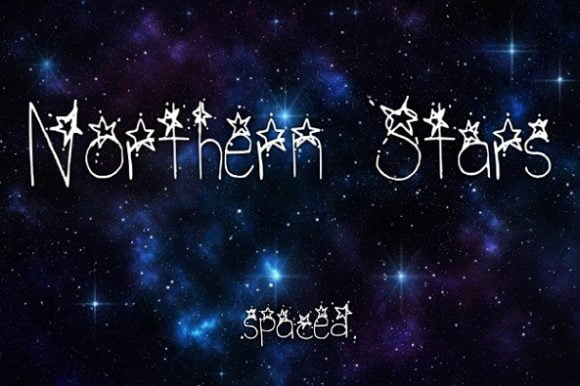 Northern Stars Spaced Font