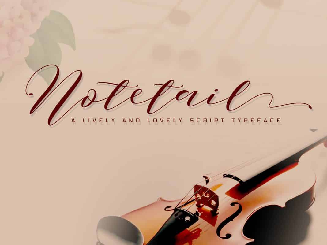 Notetail Script Typeface Font