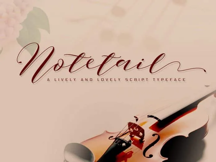 Notetail Script Typeface Font