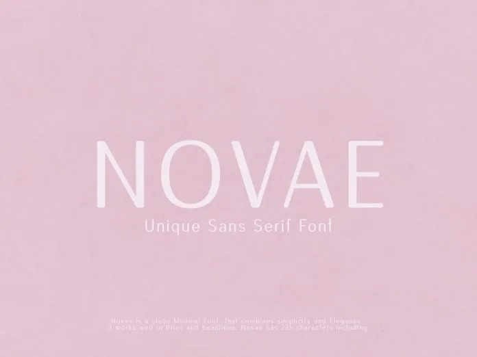 Novae - Unique Sans Serif Font