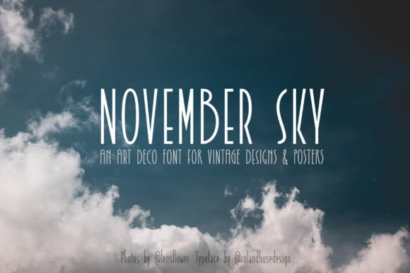 November Sky font