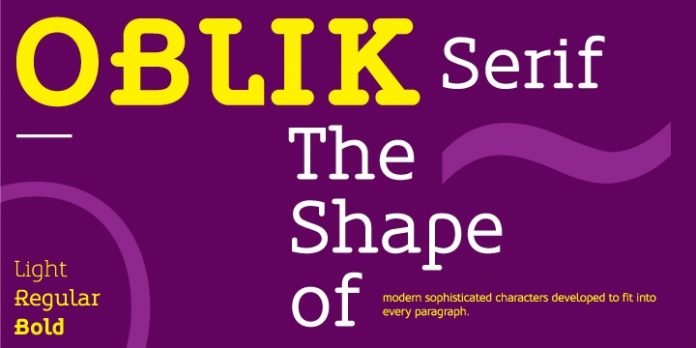 OBLIK family fonts